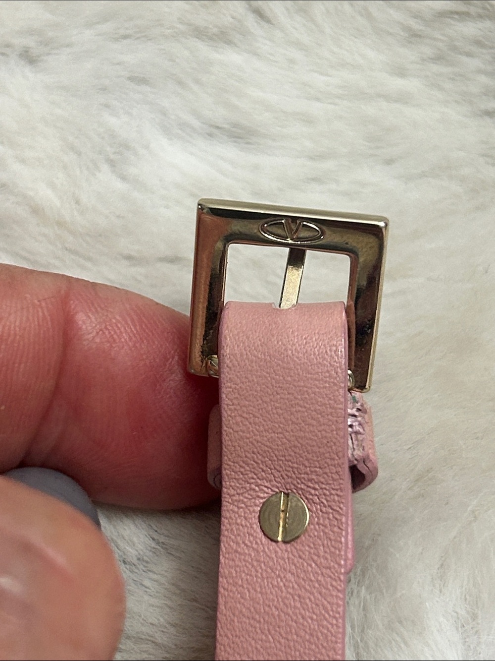 Valentino Garavani pink leather Rockstud bracelet Excellent - Picture 11 of 11
